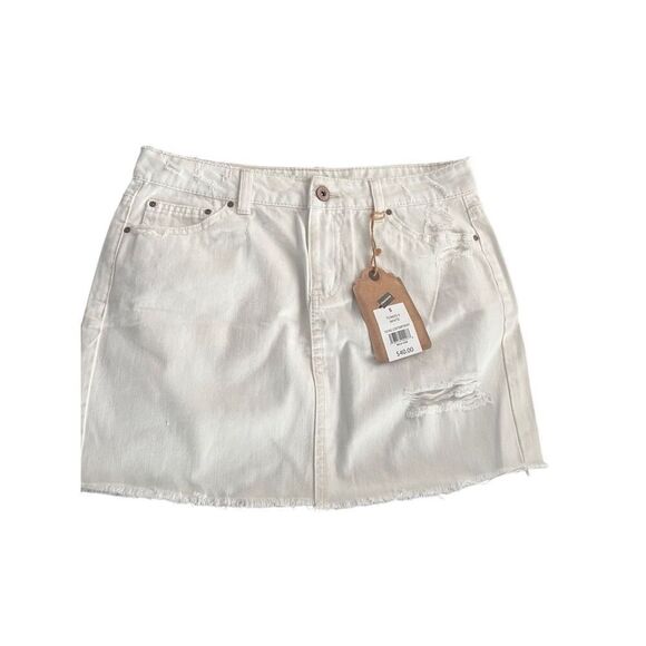 True Craft Denim White Skirt size 5 - Picture 4 of 7